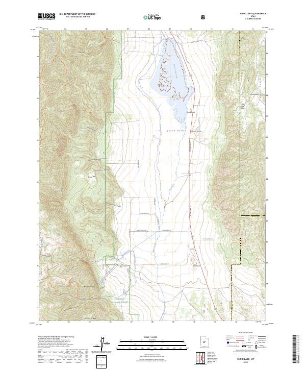 Scipio Lake, UT — USGS 7.5-minute topo (2023)