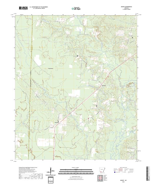 Bussey, AR — USGS 7.5-minute topo (2024)