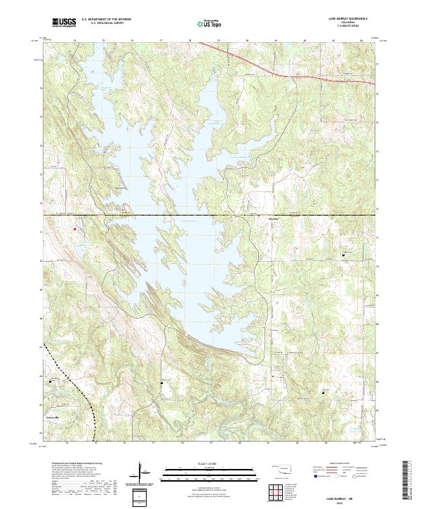 Lake Murray, OK — USGS 7.5-minute topo (2022)