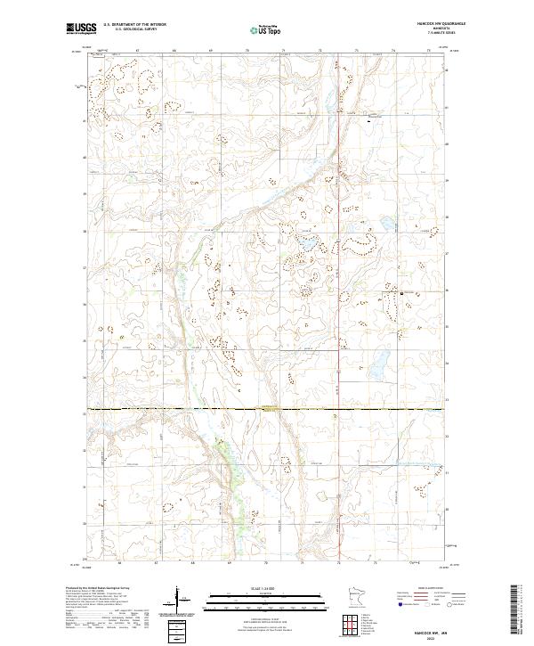Hancock NW, MN — USGS 7.5-minute topo (2022)