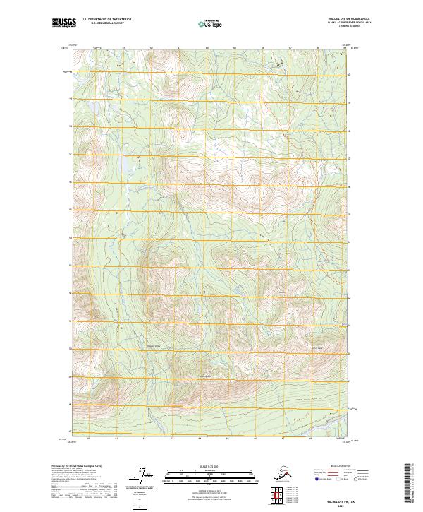 Valdez D-5 SW, AK — USGS 7.5-minute topo (2023)