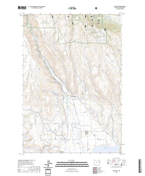 Richland, OR — USGS 7.5-minute topo (2024)