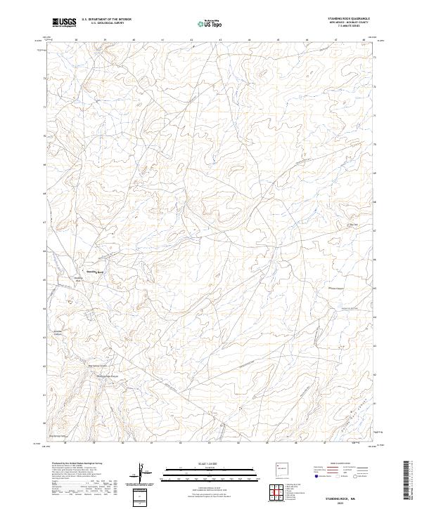 Standing Rock, NM — USGS 7.5-minute topo (2023)
