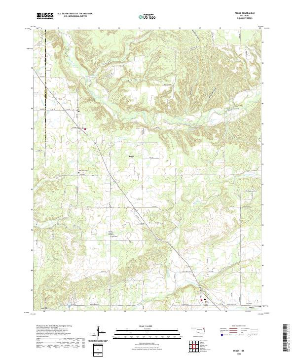 Peggs, OK — USGS 7.5-minute topo (2022)