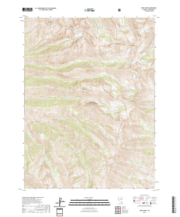 Ruby Dome, NV — USGS 7.5-minute topo (2021)
