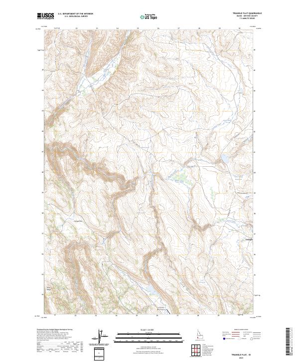 Triangle Flat, ID — USGS 7.5-minute topo (2023)