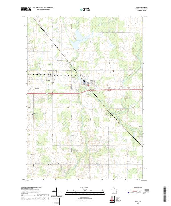 Owen, WI — USGS 7.5-minute topo (2022)