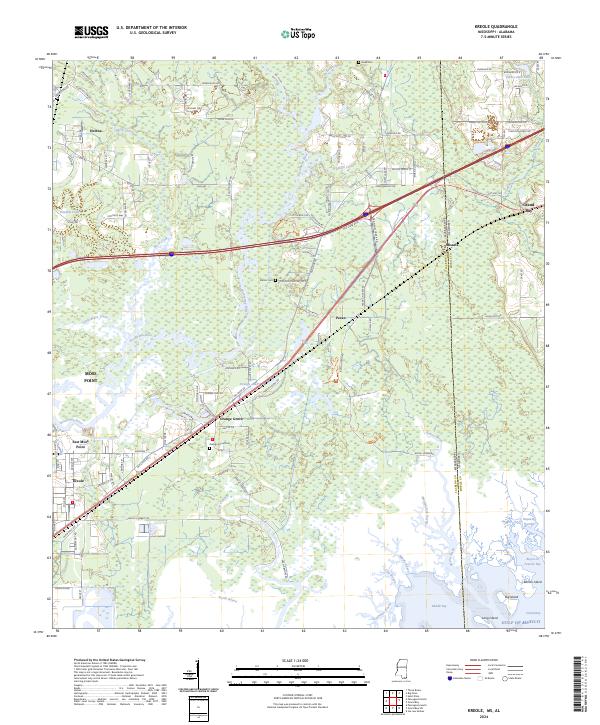 Kreole, MS-AL — USGS 7.5-minute topo (2024)