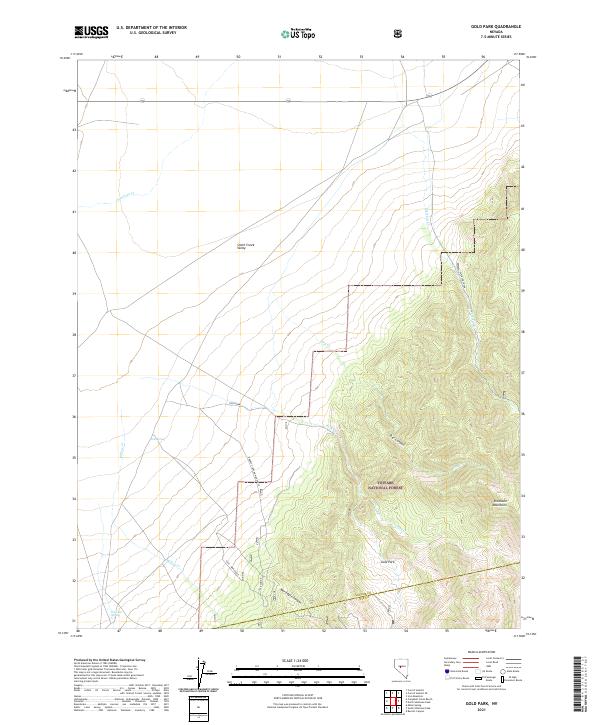 Gold Park, NV — USGS 7.5-minute topo (2021)