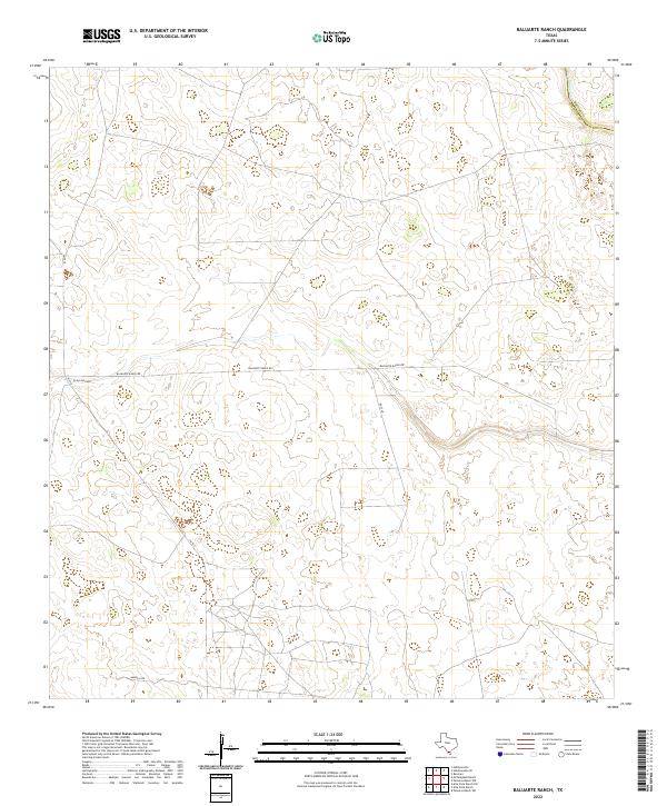 Baluarte Ranch, TX — USGS 7.5-minute topo (2022)