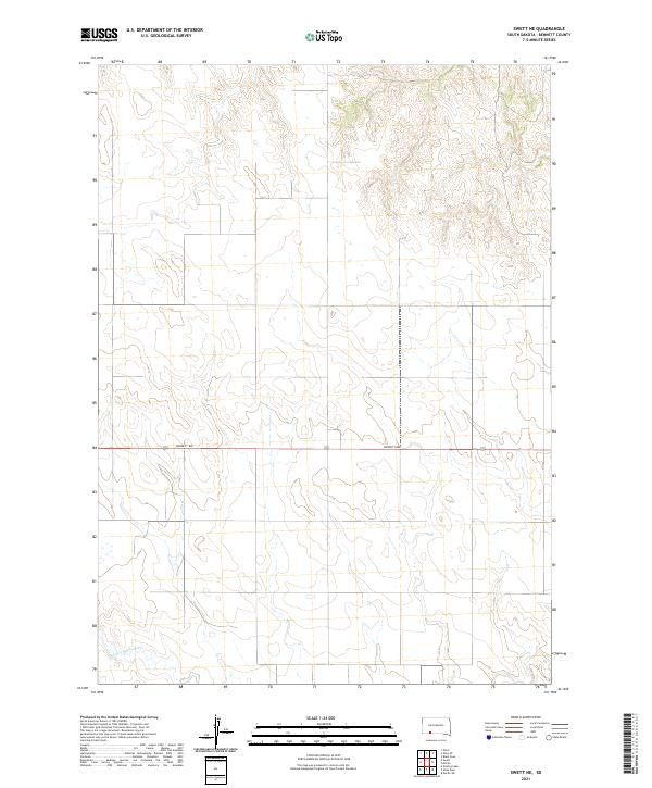Swett NE, SD — USGS 7.5-minute topo (2021)