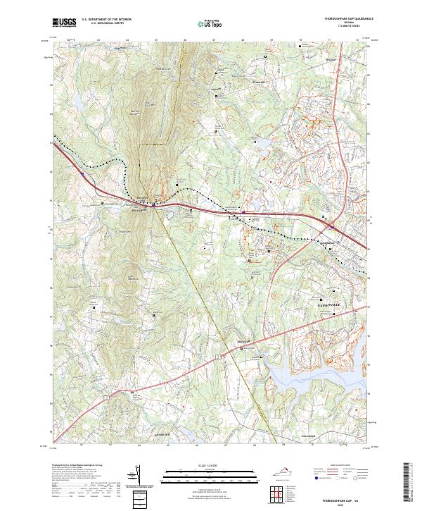 Thoroughfare Gap, VA — USGS 7.5-minute topo (2022)