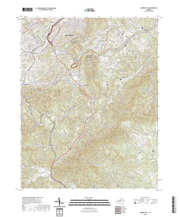 Garden City, VA — USGS 7.5-minute topo (2022)