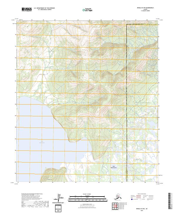Denali D-5 NE, AK — USGS 7.5-minute topo (2023)