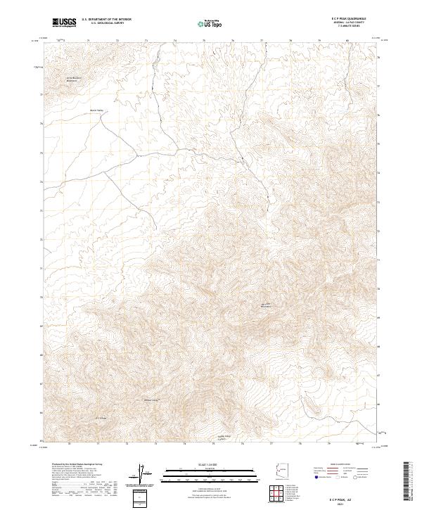 E C P Peak, AZ — USGS 7.5-minute topo (2021)
