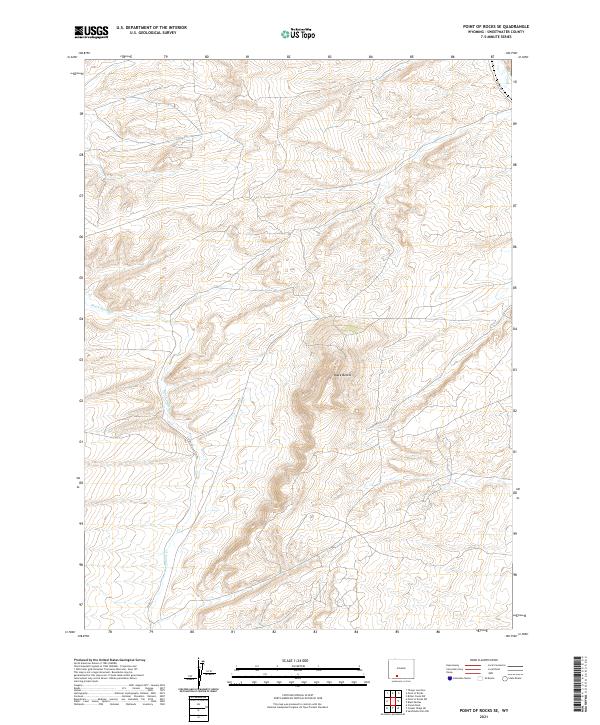 Point of Rocks SE, WY — USGS 7.5-minute topo (2021)