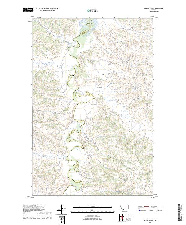 Nelson Coulee, MT — USGS 7.5-minute topo (2024)