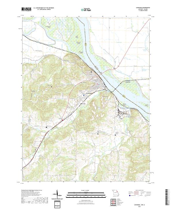 Louisiana, MO-IL — USGS 7.5-minute topo (2021)