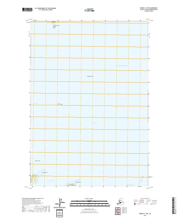 Kodiak C-1 NW, AK — USGS 7.5-minute topo (2021)