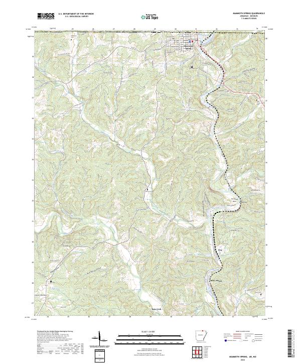 Mammoth Spring, AR-MO — USGS 7.5-minute topo (2024)