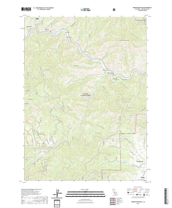 Badger Mountain, CA — USGS 7.5-minute topo (2021)