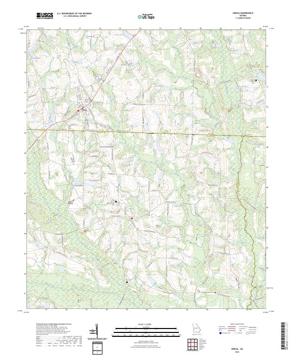 Omega, GA — USGS 7.5-minute topo (2024)