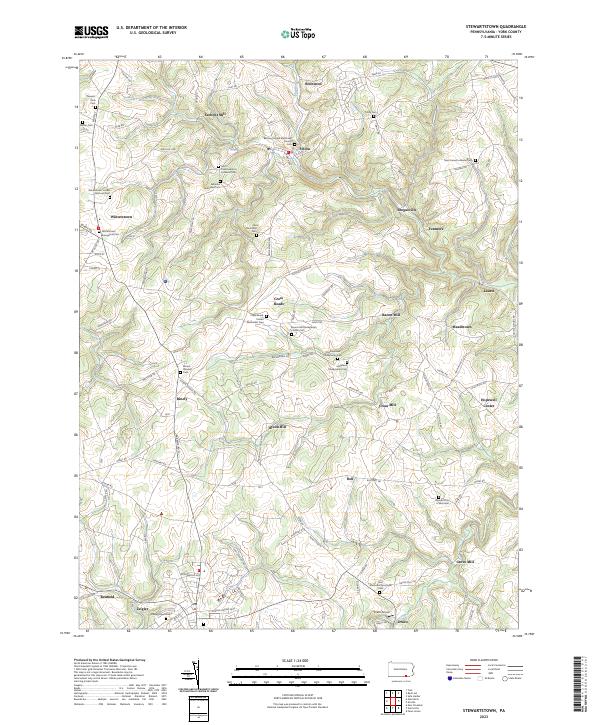 Stewartstown, PA — USGS 7.5-minute topo (2023)