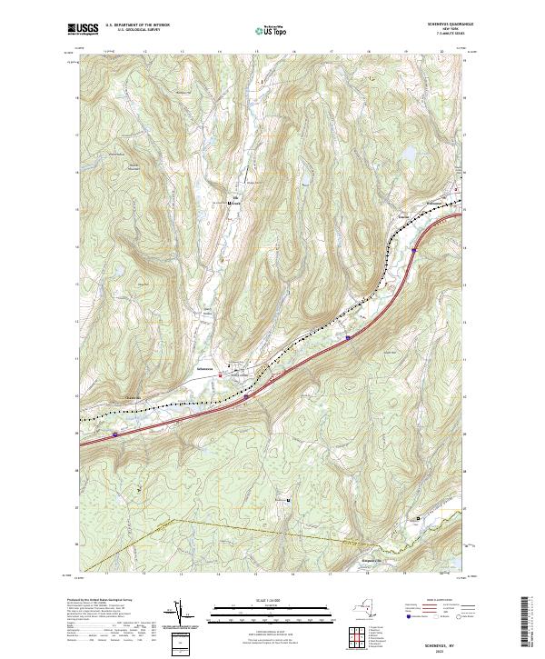 Schenevus, NY — USGS 7.5-minute topo (2023)