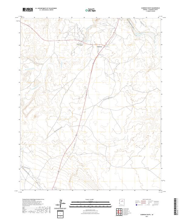 Cameron South, AZ — USGS 7.5-minute topo (2021)