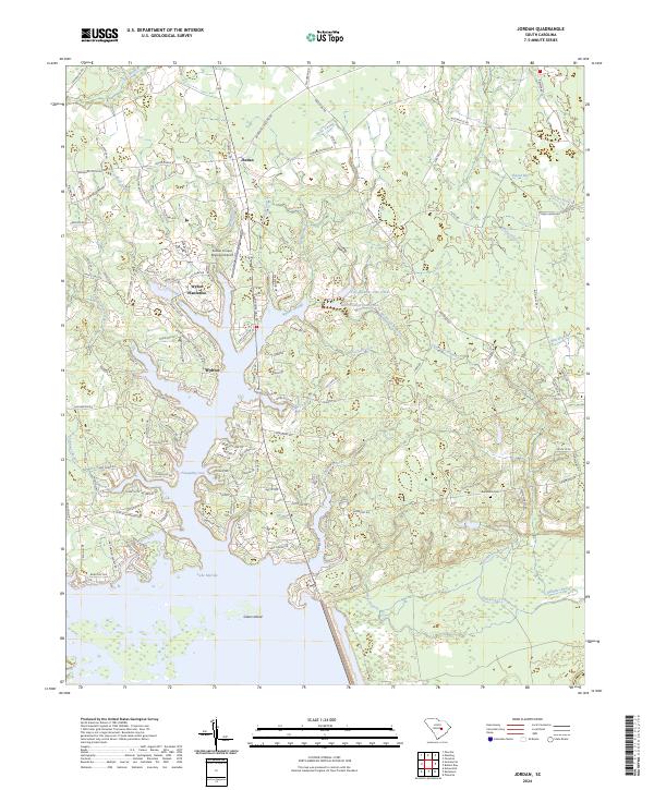 Jordan, SC — USGS 7.5-minute topo (2024)
