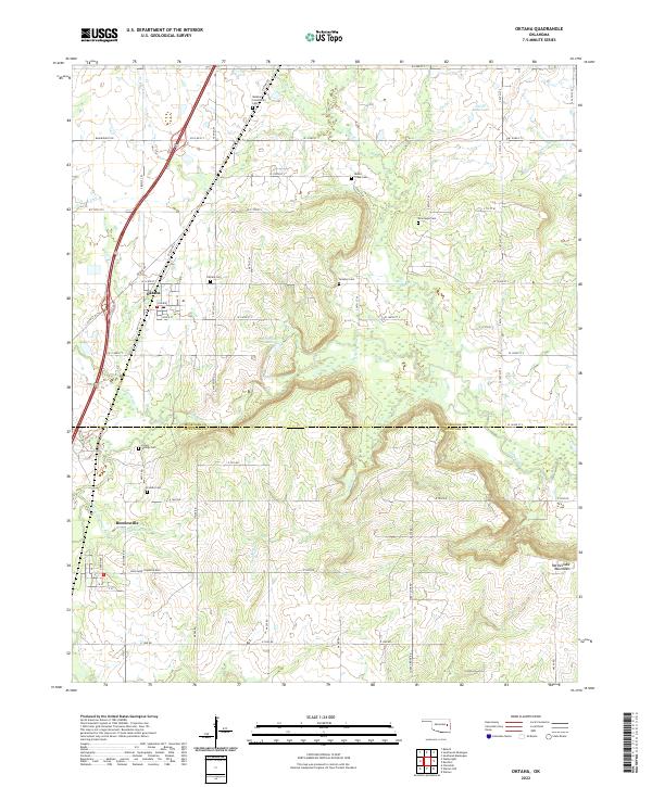 Oktaha, OK — USGS 7.5-minute topo (2022)