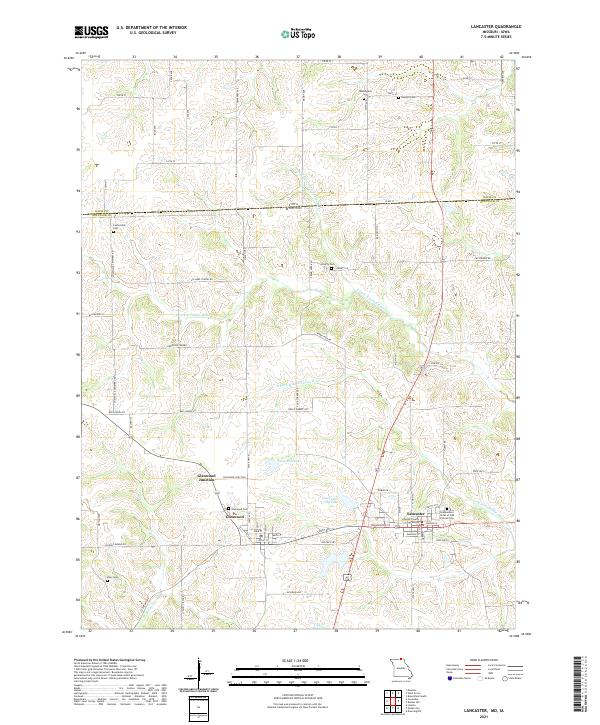 Lancaster, MO-IA — USGS 7.5-minute topo (2021)