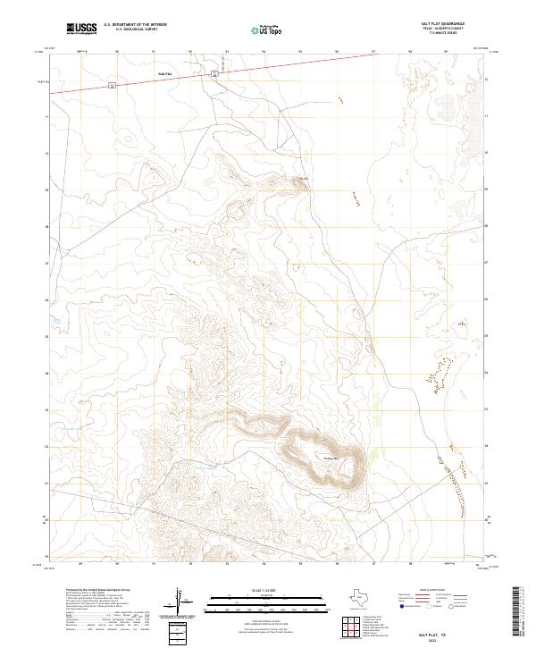 Salt Flat, TX — USGS 7.5-minute topo (2022)