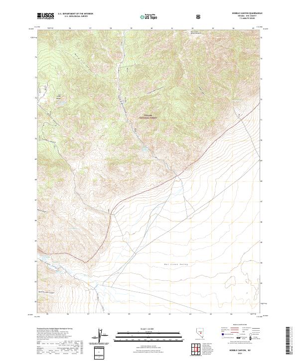 Hobble Canyon, NV — USGS 7.5-minute topo (2021)