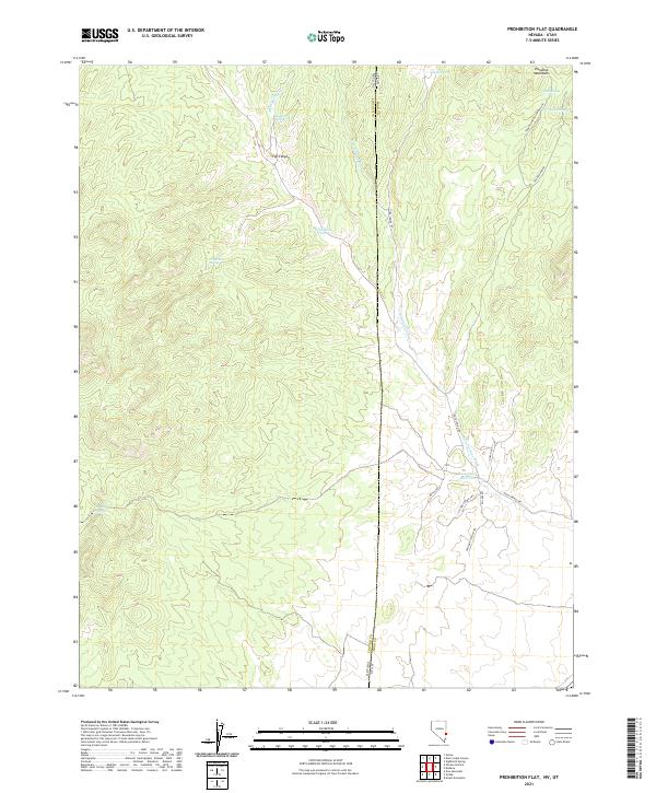 Prohibition Flat, NV-UT — USGS 7.5-minute topo (2021)