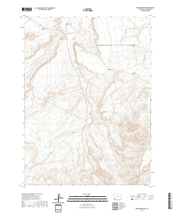 Reed Reservoir, WY — USGS 7.5-minute topo (2021)