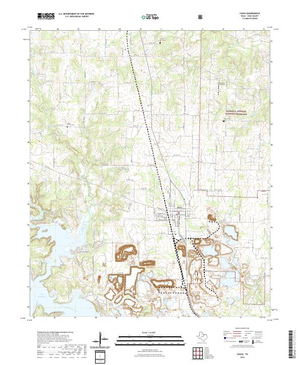Chico, TX — USGS 7.5-minute topo (2022)