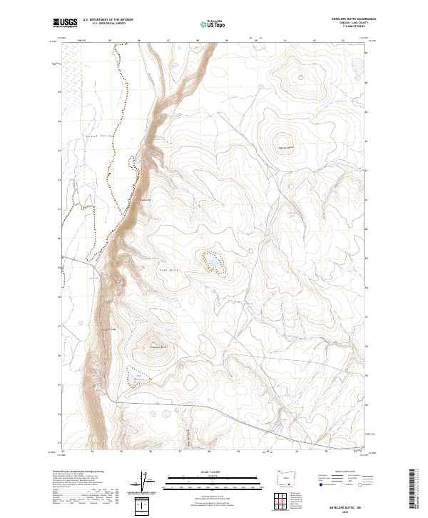 Antelope Butte, OR — USGS 7.5-minute topo (2023)