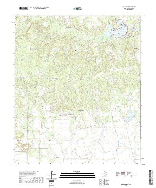 Lake Abilene, TX — USGS 7.5-minute topo (2022)