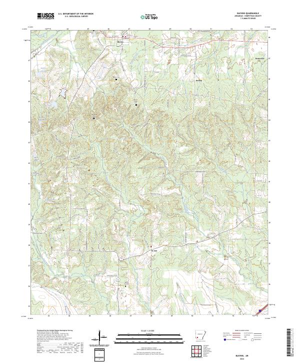 Blevins, AR — USGS 7.5-minute topo (2024)