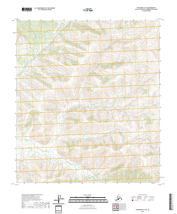 Tanacross D-6 SE, AK — USGS 7.5-minute topo (2024)