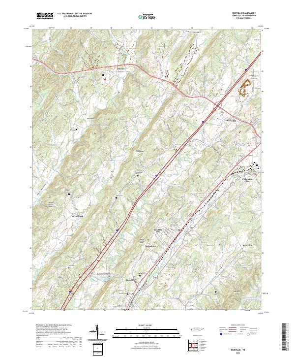 Riceville, TN — USGS 7.5-minute topo (2022)