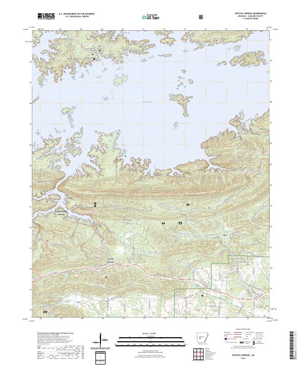 Crystal Springs, AR — USGS 7.5-minute topo (2024)