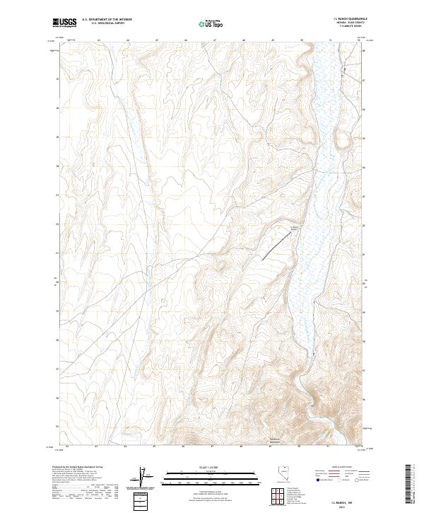 I L Ranch, NV — USGS 7.5-minute topo (2021)