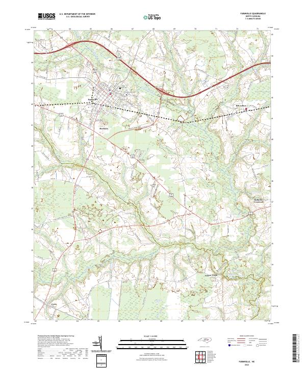 Farmville, NC — USGS 7.5-minute topo (2022)