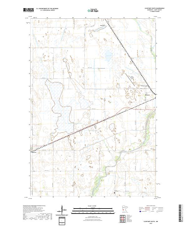 Clontarf South, MN — USGS 7.5-minute topo (2022)