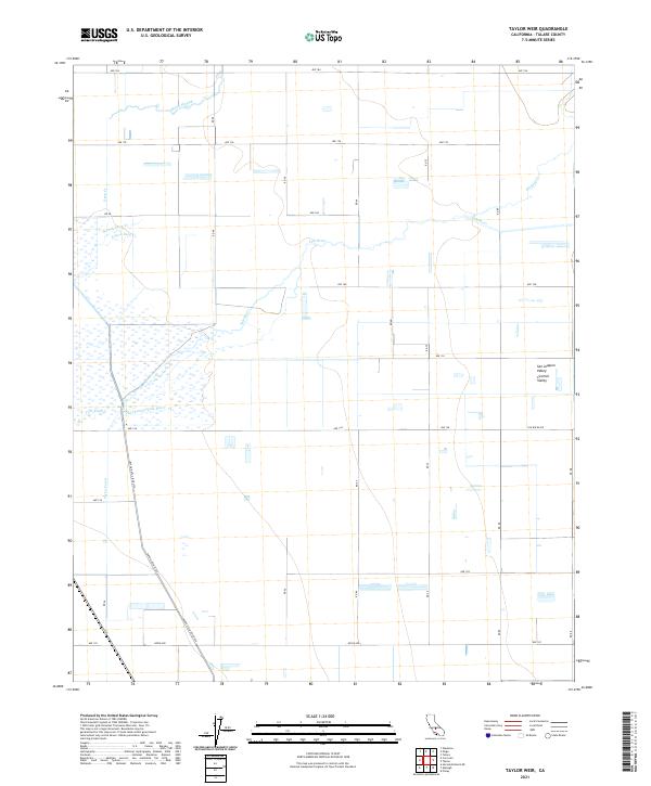 Taylor Weir, CA — USGS 7.5-minute topo (2021)