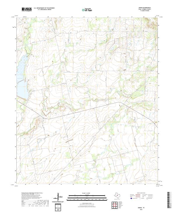 Crews, TX — USGS 7.5-minute topo (2022)