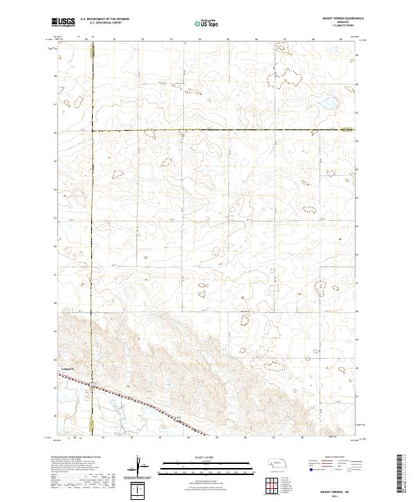 Mount Vernon, NE — USGS 7.5-minute topo (2021)