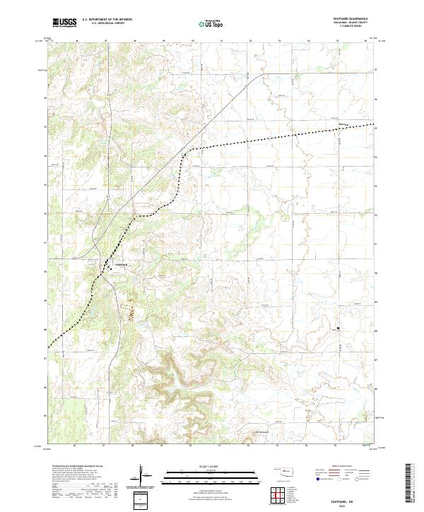 Southard, OK — USGS 7.5-minute topo (2022)
